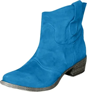 AMDBEL Fall Boots for Women 2024, Women's Ankle Boots Chunky Low Heel Suede Mid Calf Zipper Cowboy Boots Winter Booties