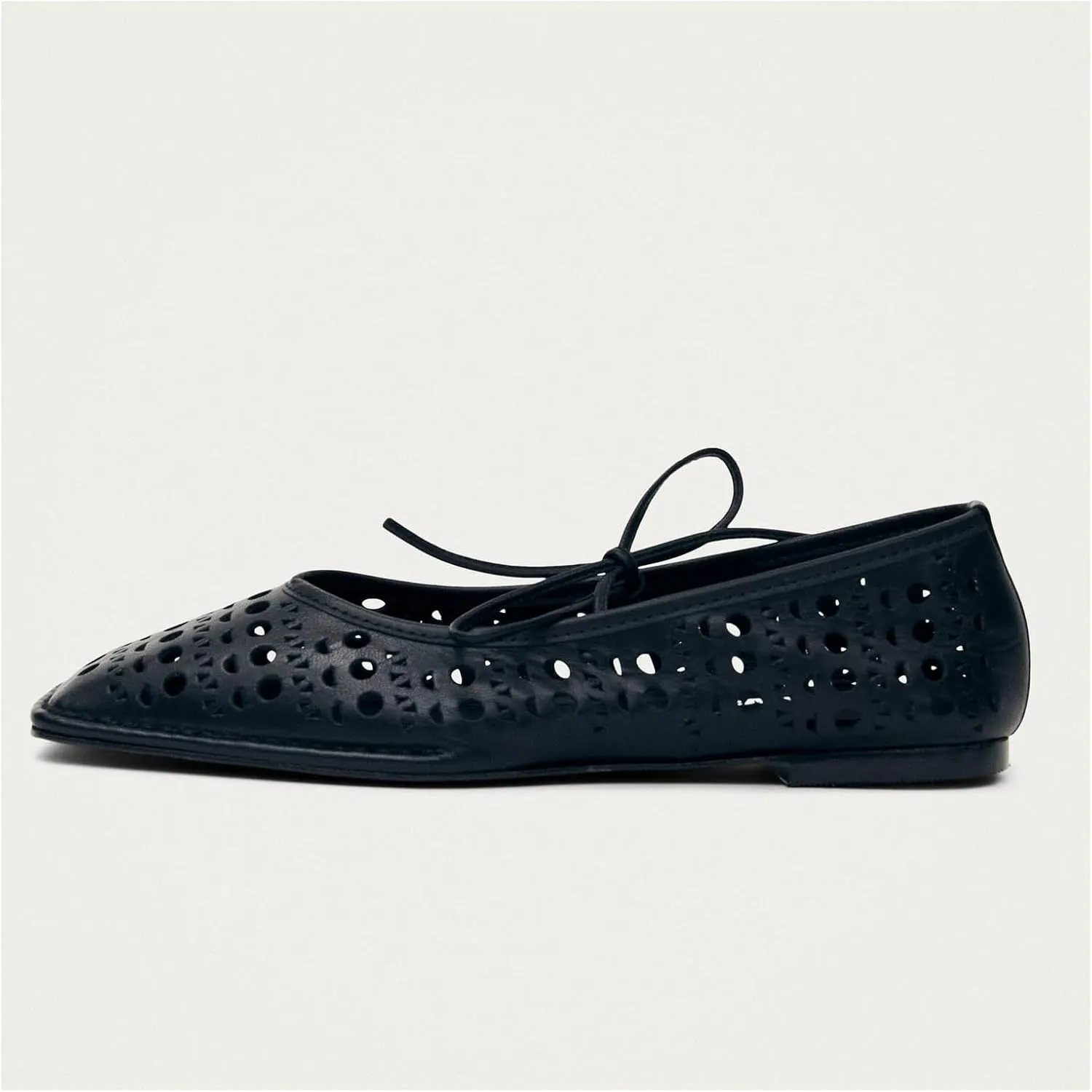Ballet Flats for Women Lace Up Bow Square Toe Mary Janes Cute Ballerina Shoes Slip On Comfortable Elegant Dress Shoes