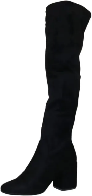 Bar III Womens Gabrie Faux Suede Block Heel Over-The-Knee Boots