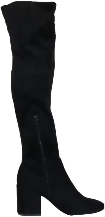 Bar III Womens Gabrie Faux Suede Block Heel Over-The-Knee Boots