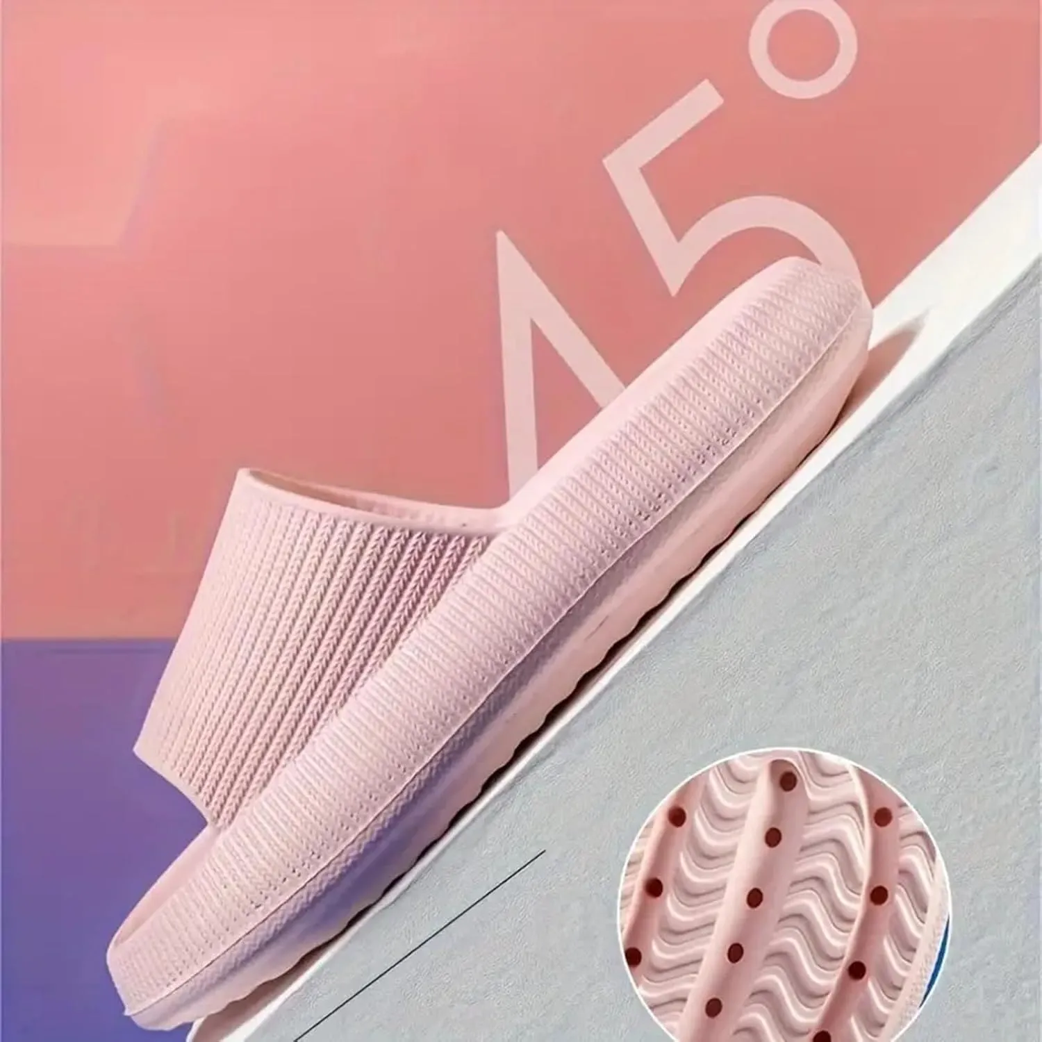 Cloud Slides for Women and Men, Platform Slides Slippers Pillow Slippers with Arch Support Women Shower Sandals House Shoes Indoor Outdoor Slip On Sandals Comfortable Waterproof Unisex