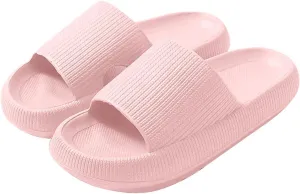 Cloud Slides for Women and Men, Platform Slides Slippers Pillow Slippers with Arch Support Women Shower Sandals House Shoes Indoor Outdoor Slip On Sandals Comfortable Waterproof Unisex