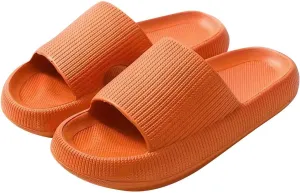 Cloud Slides for Women and Men, Platform Slides Slippers Pillow Slippers with Arch Support Women Shower Sandals House Shoes Indoor Outdoor Slip On Sandals Comfortable Waterproof Unisex