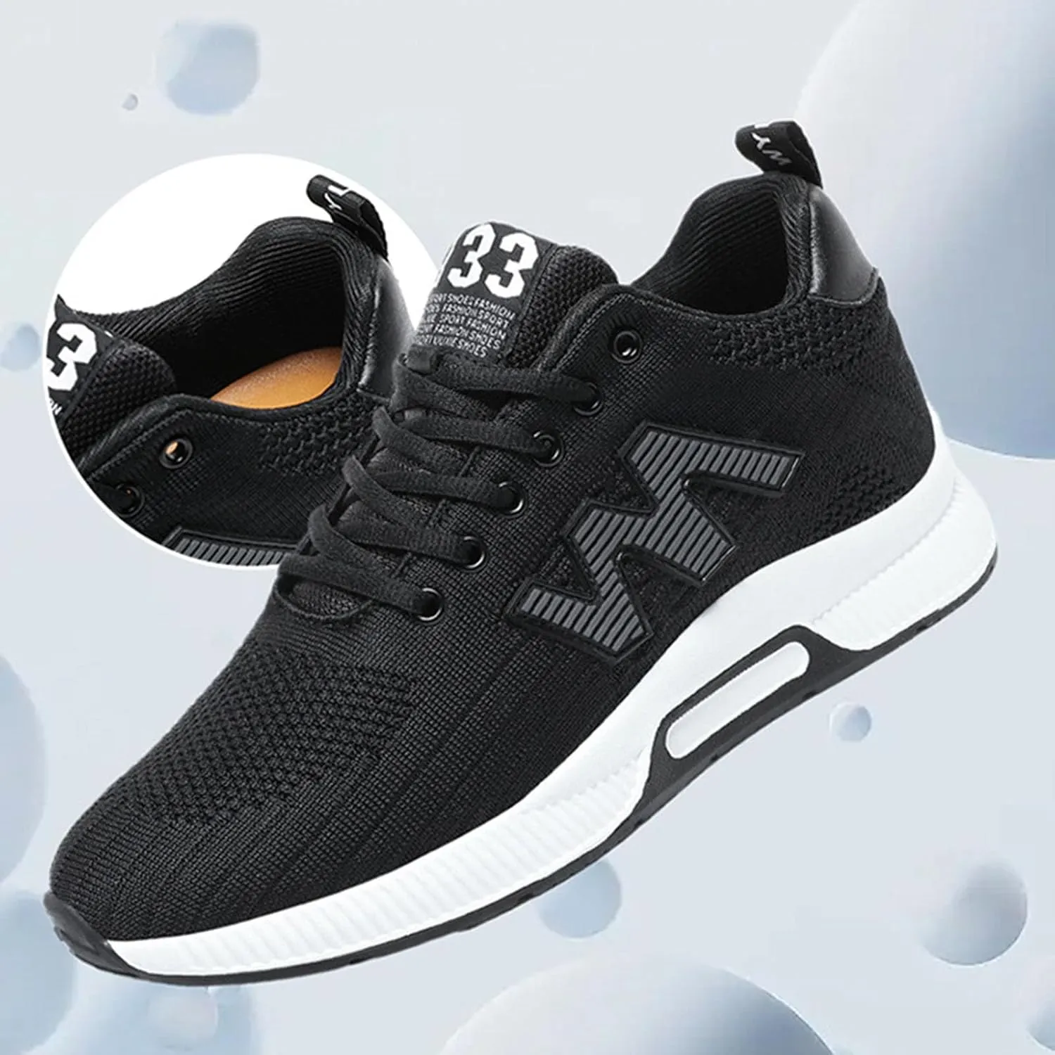Couple Men's Elevator Shoes Men's Casual Mesh Trainers Lightweight Breathable Lace Up Sports Shoes with Hidden Lift Heel for Men Cm Sneaker Boots for Men Steel Toe Light