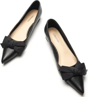 C.Paravano Pointy Bow Flats Women's Flats Ballet Shoes for Women
