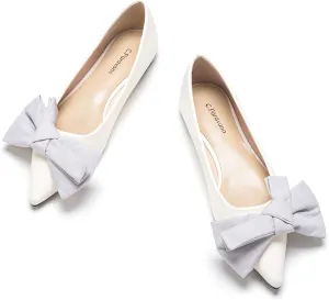 C.Paravano Pointy Bow Flats Women's Flats Ballet Shoes for Women