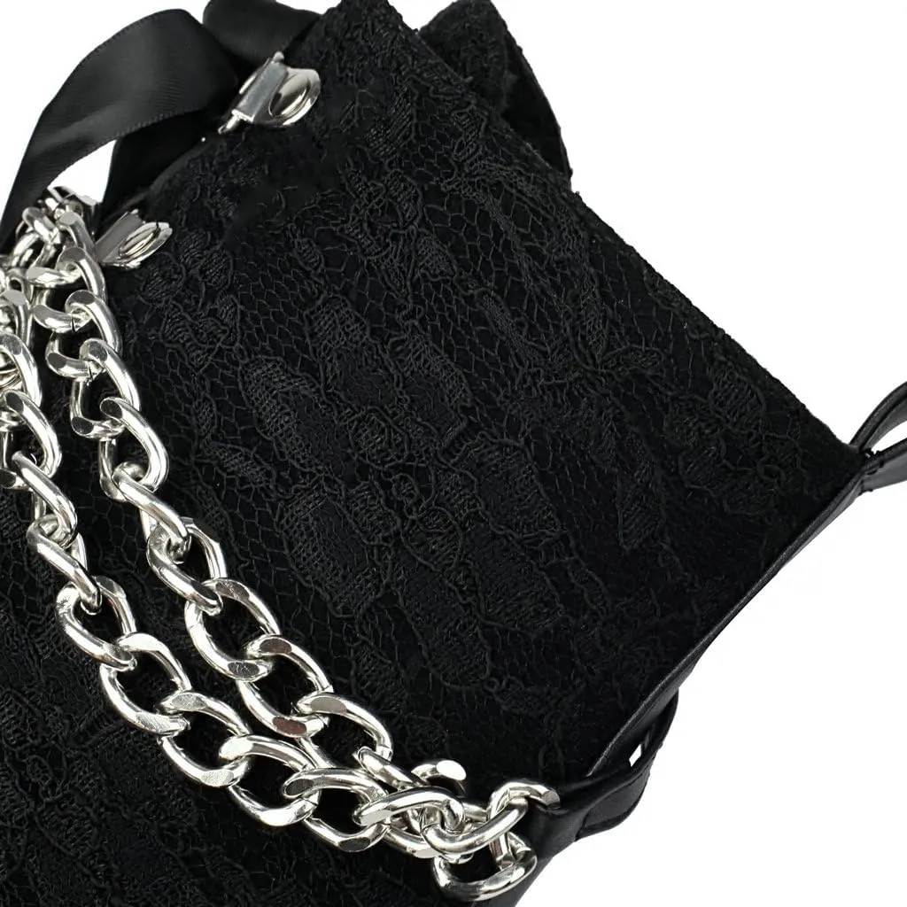DINTAHA Goth Boots Platform Chunky Combat Boots With Chain Lace Up Gothic Shoes