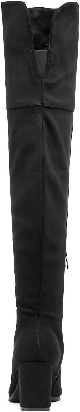DREAM PAIRS Women's Thigh High Block Heel Over The Knee Boots