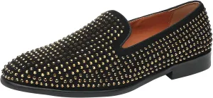 ELANROMAN Men's Patent Leather Loafers Wedding Party Prom Shoes