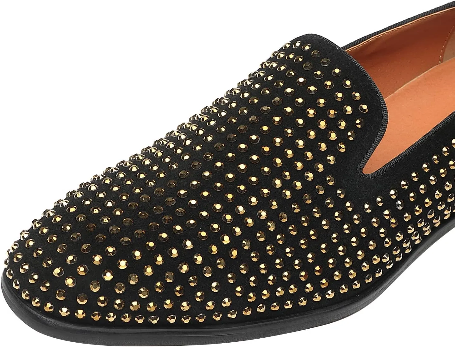 ELANROMAN Men's Patent Leather Loafers Wedding Party Prom Shoes