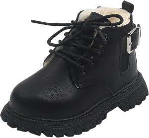 Fashion Combat Ankle Bootie Little Kid High Top Dress Shoes Lace Up/Zip Booties Winter Short Shoes