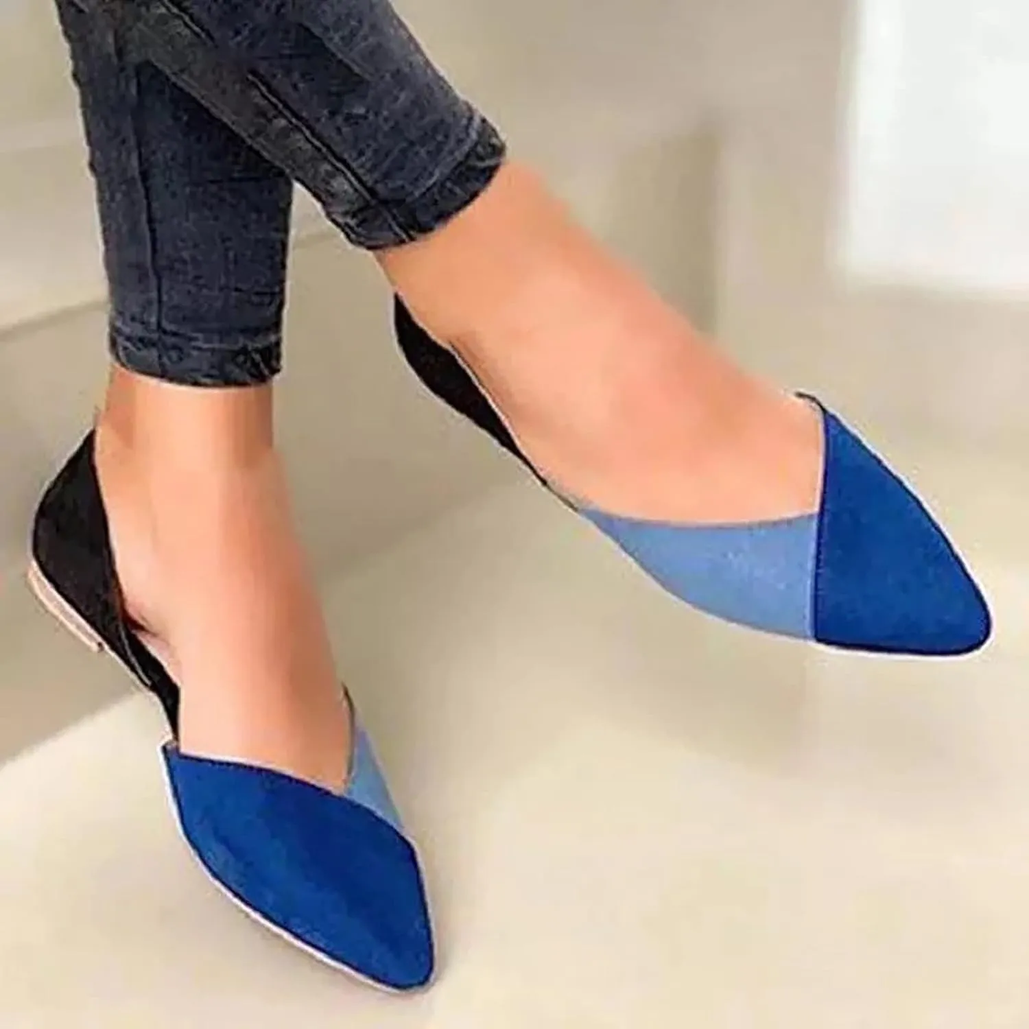 Flats for Womens Breathable Slip on Shoes Women's Slip on Flats Flats Soft Work Flats Retro Mary Jane Flats