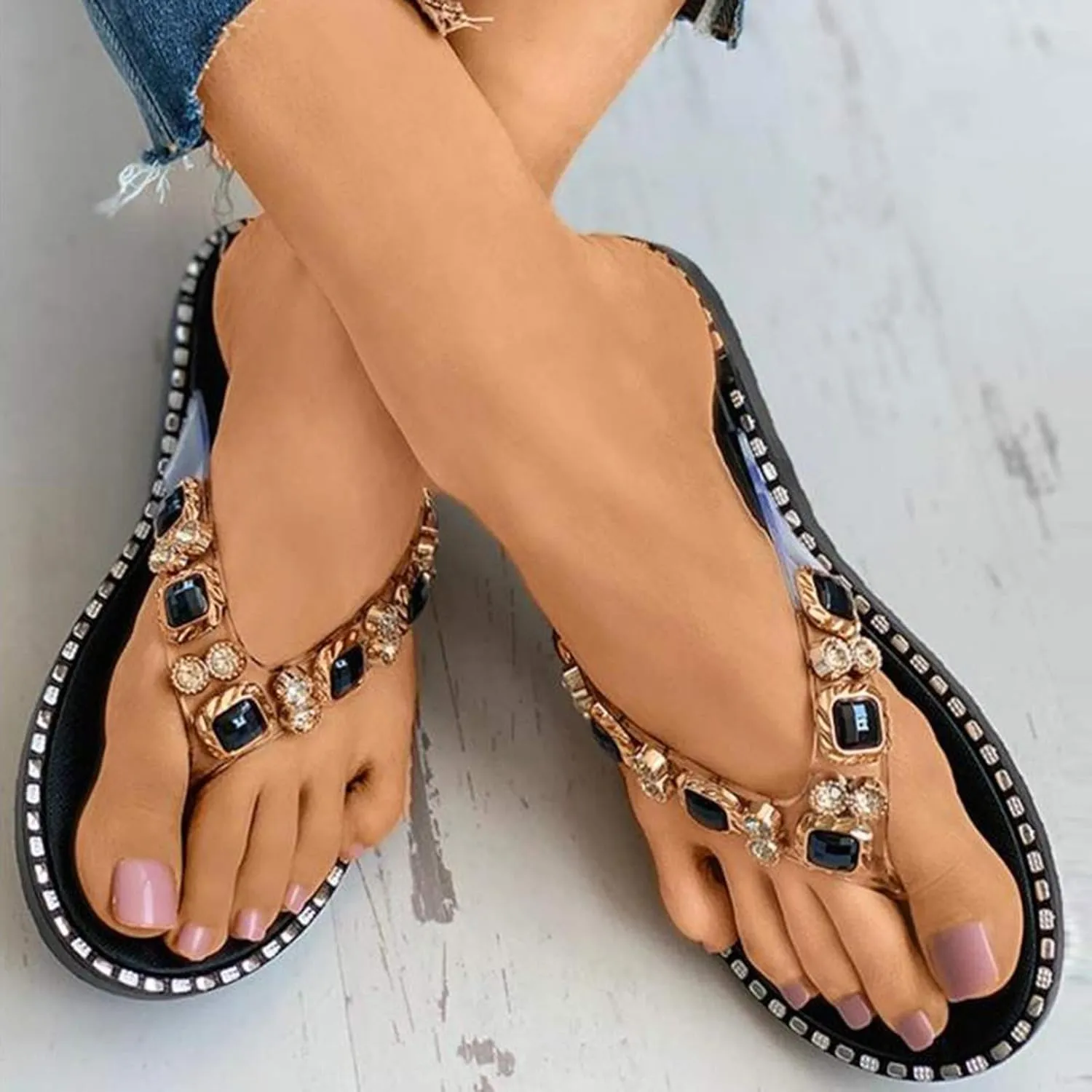 Flip Flops for Women with Arch Support Women's Non Slip Casual Arch Support Flip Flops Comfortable Slippers