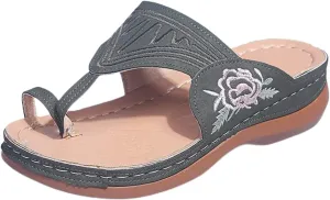 Flip Flops for Women with Arch Support Yoga Mat Comfortable Summer Beach Walking Shoes Clip Toe Slip On Wedge Sandals Indoor Outdoor for Summer