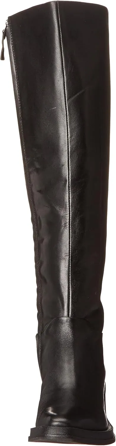 Franco Sarto Womens Dorica Leather Wide Calf Over-The-Knee Boots