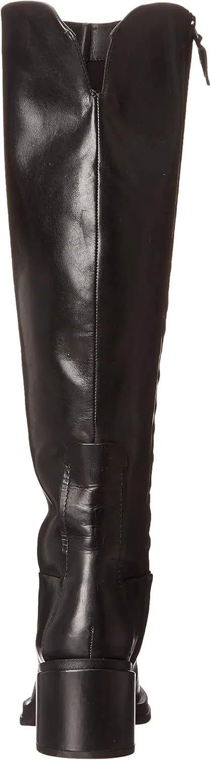 Franco Sarto Womens Dorica Leather Wide Calf Over-The-Knee Boots