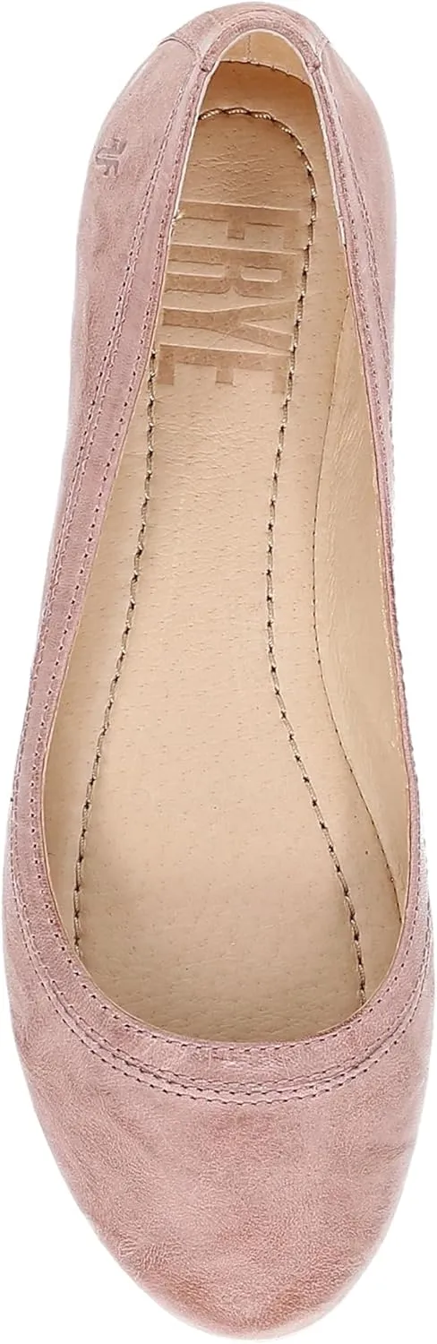 Frye Carson Ballet Flats for Women Featuring Premium Tumbled Leather with Leather Lining and Leather Outsole  3/8" Heel
