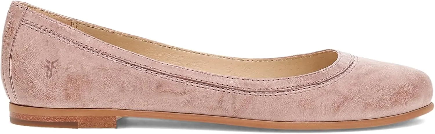 Frye Carson Ballet Flats for Women Featuring Premium Tumbled Leather with Leather Lining and Leather Outsole  3/8" Heel