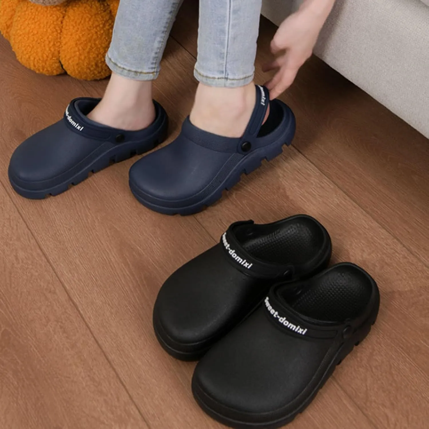 Garden Clogs Women's Clogs Rubber Rubber Garden Shoes Women's Clogs Garden Lightweight Rubber Shoes Women Bed Slippers 7