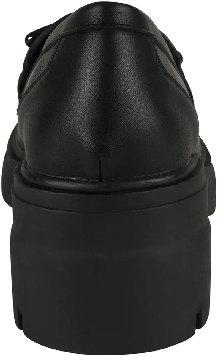 GC Shoes Womens Caesar Chain Faux Leather Loafers