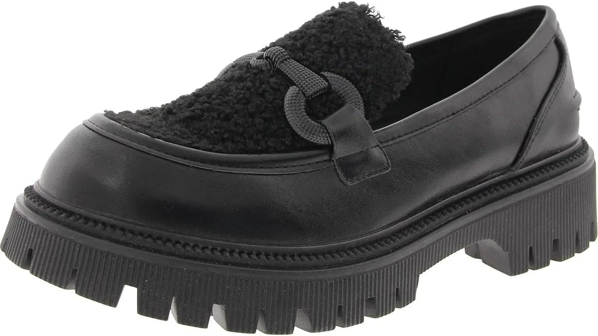 G.C. Shoes Womens Vince Solid Faux Leather Loafers