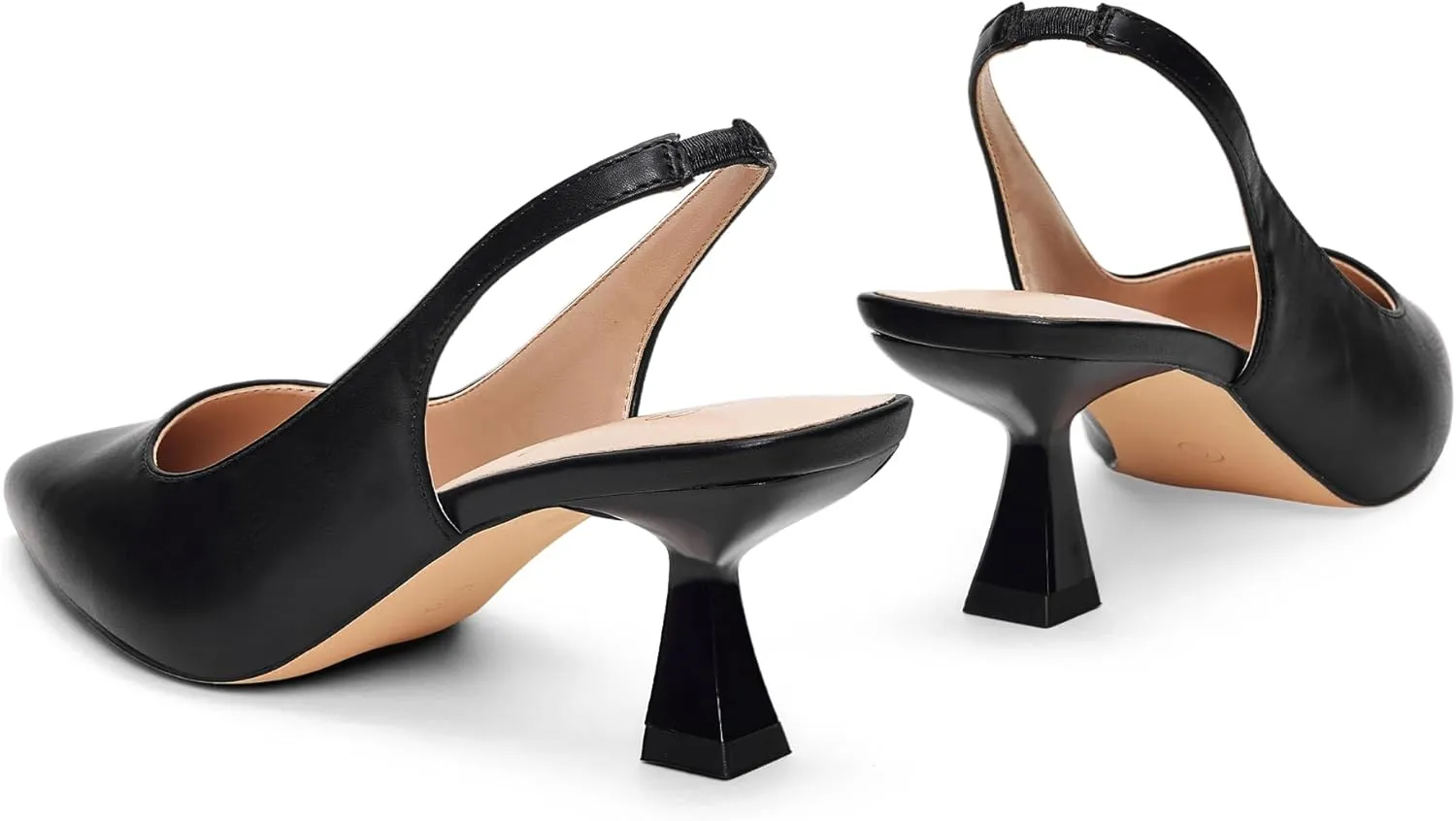 GENSHUO Slingback Kitten Heels for Women Pumps Closed Pointed Toe 2.3 Inch Low Heel Dress Shoes Comfortable Sexy Slip On Wedding Work Party Pumps