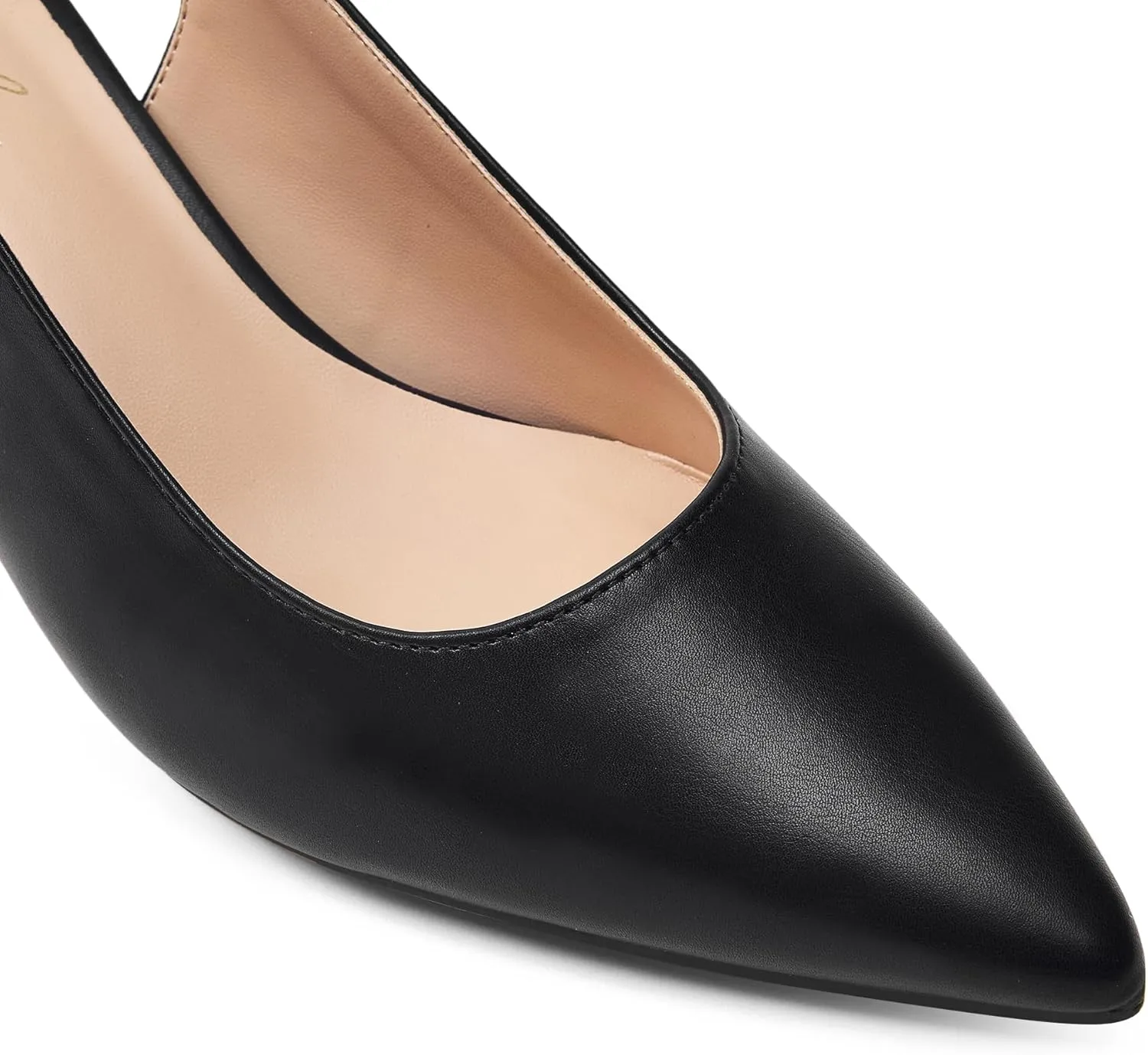 GENSHUO Slingback Kitten Heels for Women Pumps Closed Pointed Toe 2.3 Inch Low Heel Dress Shoes Comfortable Sexy Slip On Wedding Work Party Pumps