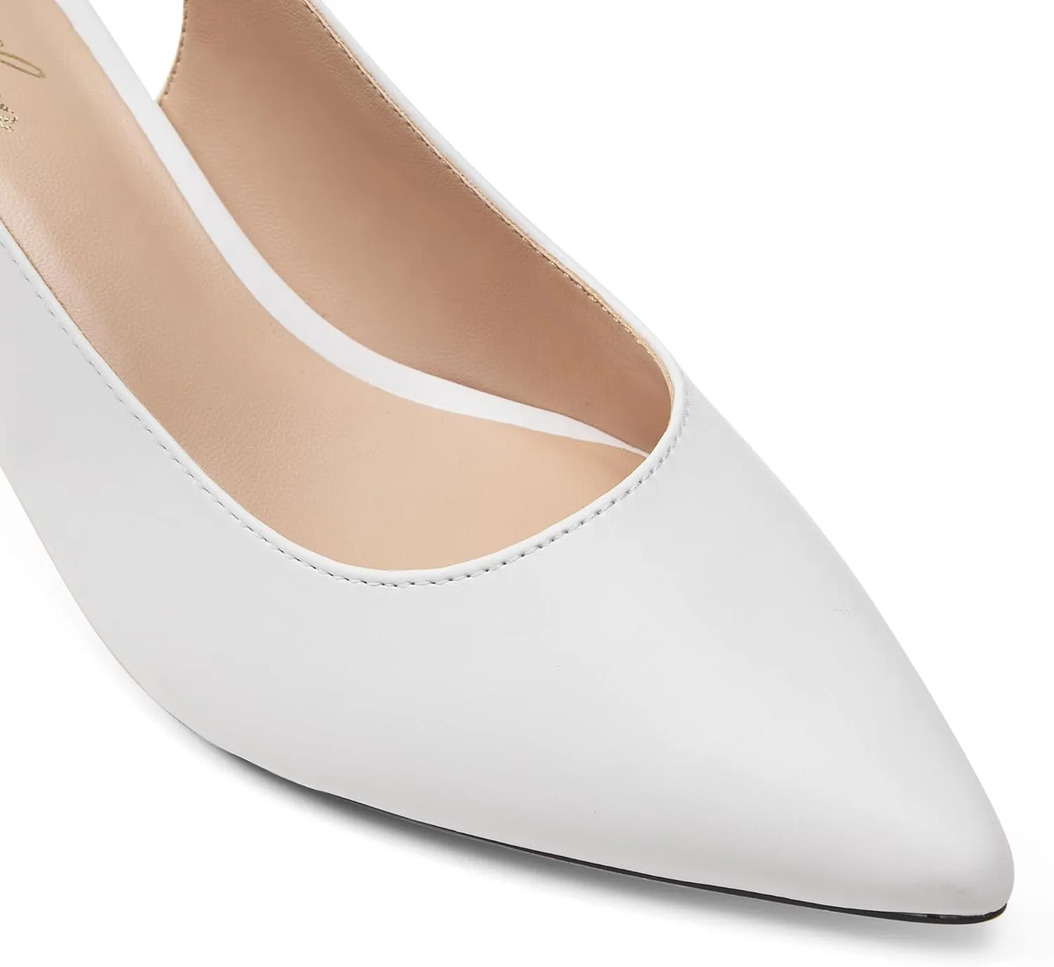 GENSHUO Slingback Kitten Heels for Women Pumps Closed Pointed Toe 2.3 Inch Low Heel Dress Shoes Comfortable Sexy Slip On Wedding Work Party Pumps