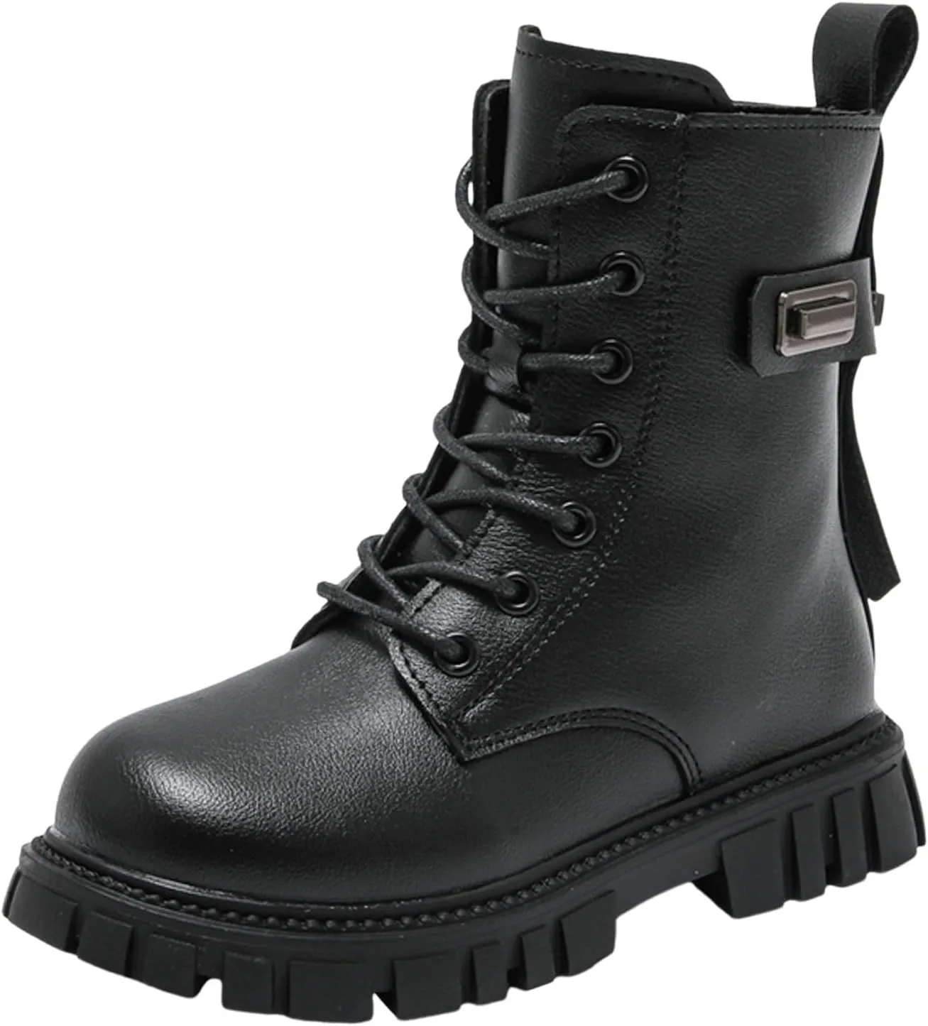 Girl Boots Kids Ankle Boots Comfortable Slip on Lug Sole Short Booties Waterproof Combat Shoes Short Shoes