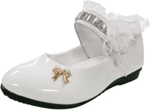 Girls and Toddler Mary Jane Dress Shoes Wedding Party Flower Girl School Shoes Slip on Ballet Flats Baby Girl Shoes