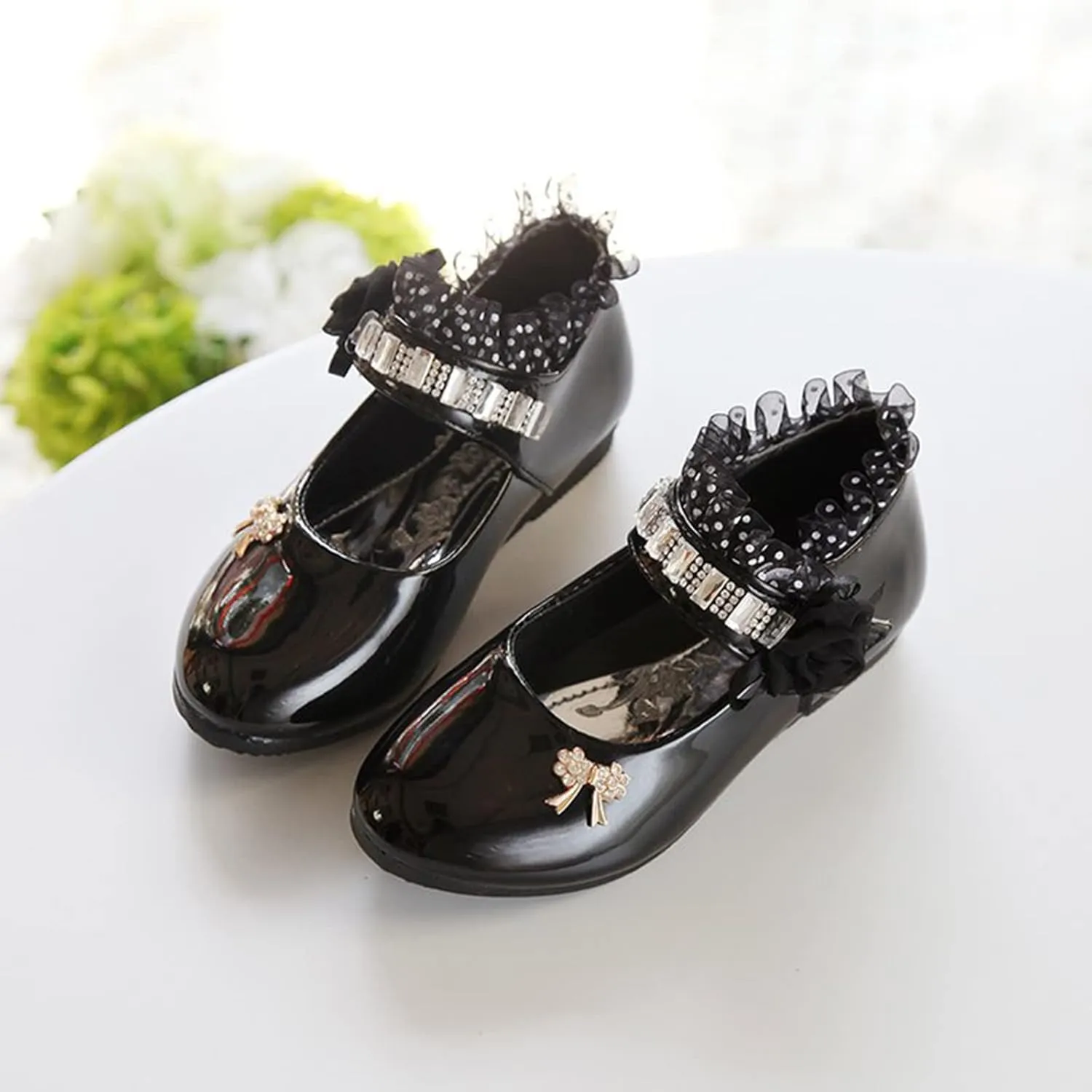 Girls and Toddler Mary Jane Dress Shoes Wedding Party Flower Girl School Shoes Slip on Ballet Flats Baby Girl Shoes