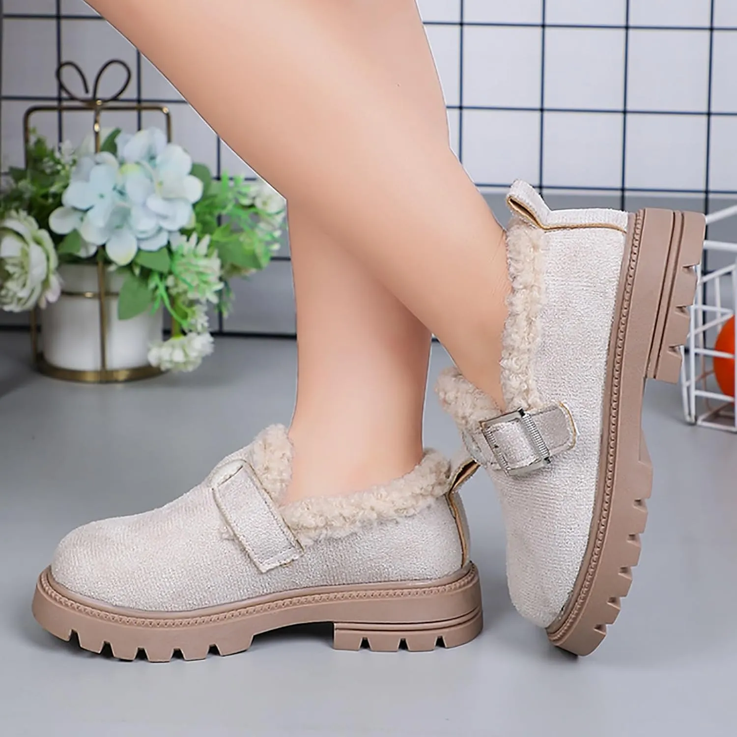 Girls Boots Kids Ankle Boots for Toddler Little Kid Big Kid Fleece Lined Short Booties Non Slip Warm Winter Boot