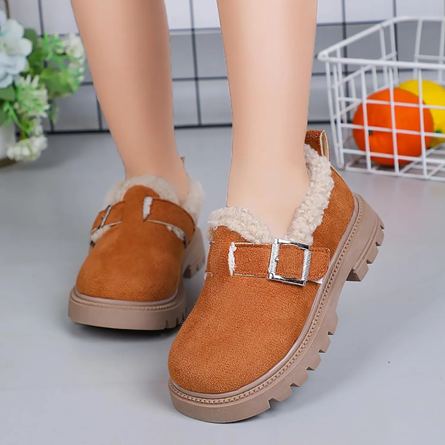 Girls Boots Kids Ankle Boots for Toddler Little Kid Big Kid Fleece Lined Short Booties Non Slip Warm Winter Boot
