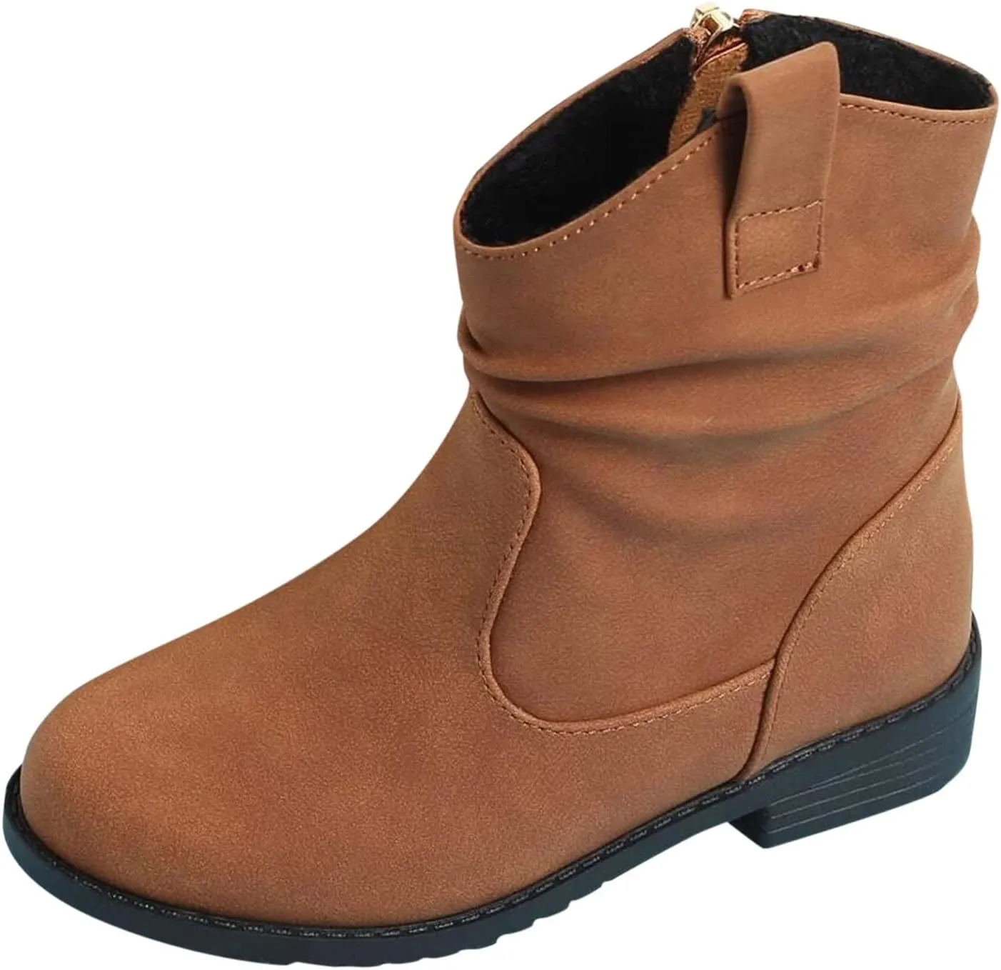 Girls Dress Booties Fashion Side Zipper Short Boots Fashion Short Shoes Dress Booties Little Big Kid