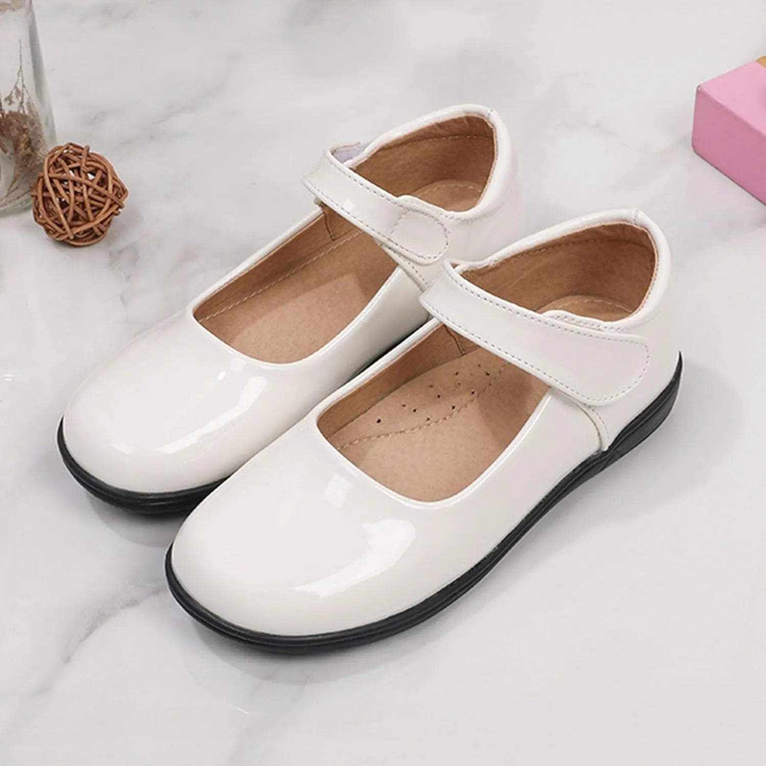 Girls Dress Shoes Kids Toddler Girls Mary Jane Flat Glitter Shoes Wedding Party School Toddler Princess Shoes