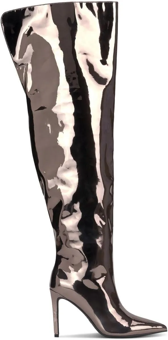 INC Womens SEDONA Metallic Pointed toe Over-The-Knee Boots