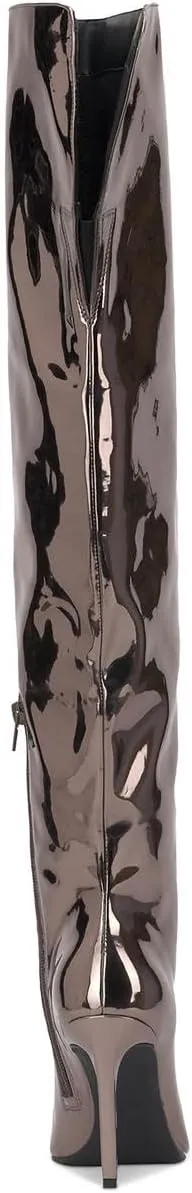 INC Womens SEDONA Metallic Pointed toe Over-The-Knee Boots