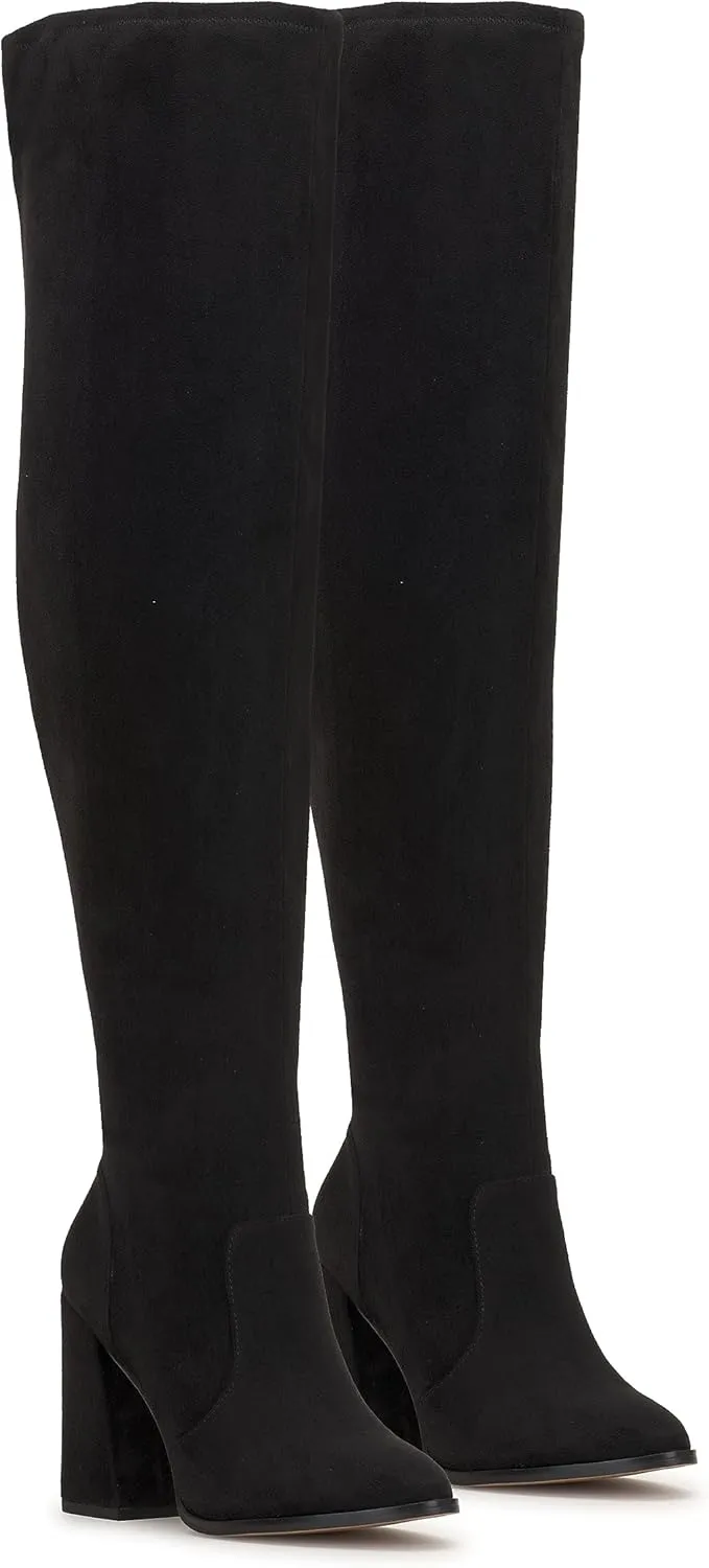Jessica Simpson Womens Faux SuedeZipper Wide Calf Over-The-Knee Boots