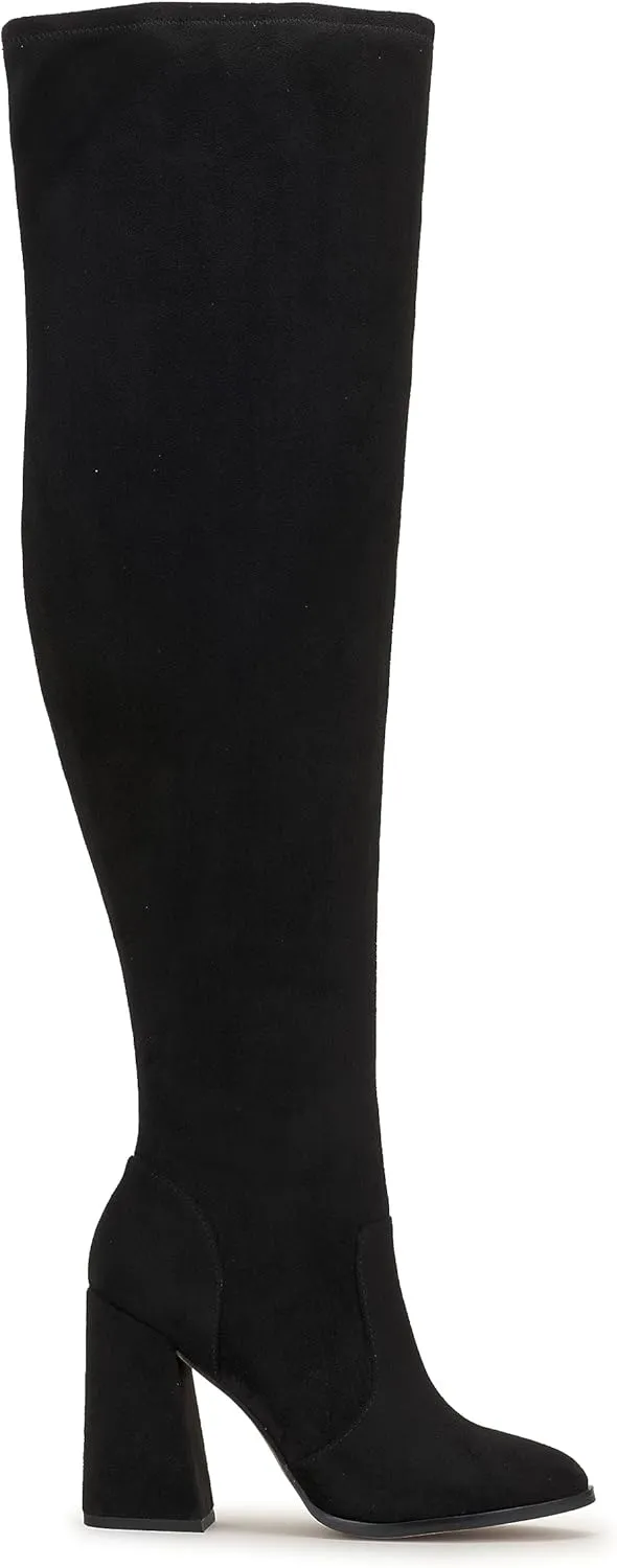 Jessica Simpson Womens Faux SuedeZipper Wide Calf Over-The-Knee Boots