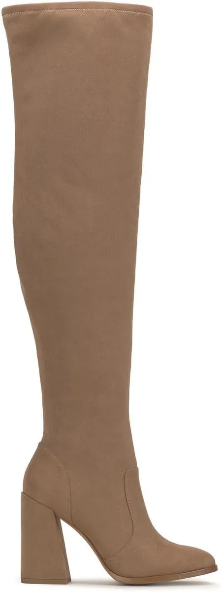 Jessica Simpson Womens Faux SuedeZipper Wide Calf Over-The-Knee Boots