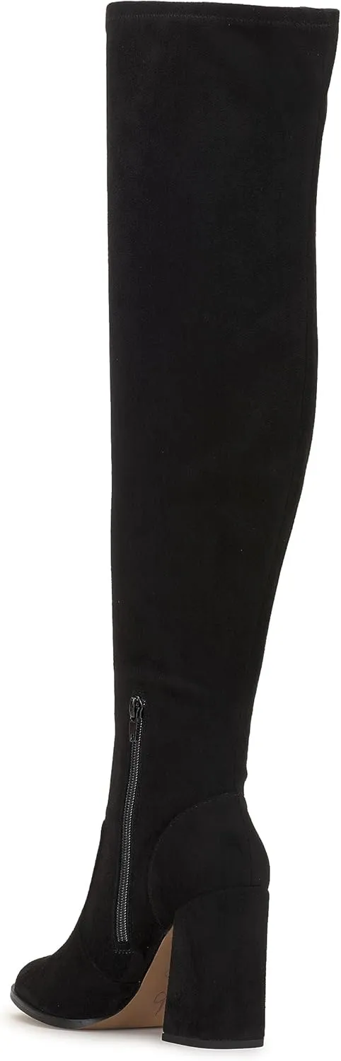 Jessica Simpson Womens Faux SuedeZipper Wide Calf Over-The-Knee Boots