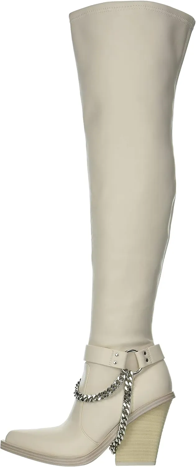 Jessica Simpson Womens Langer Faux Leather Pointed toe Over-The-Knee Boots