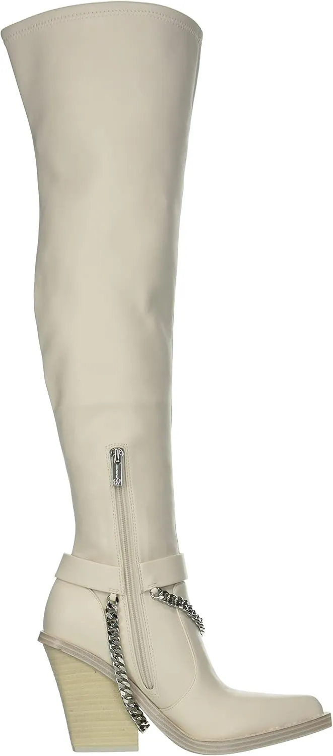Jessica Simpson Womens Langer Faux Leather Pointed toe Over-The-Knee Boots