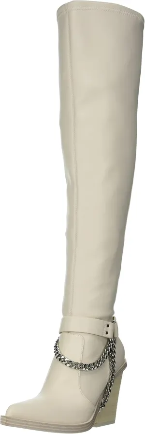 Jessica Simpson Womens Langer Faux Leather Pointed toe Over-The-Knee Boots