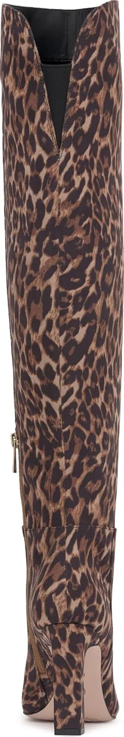 Jessica Simpson Womens Zipper Faux Leather Over-The-Knee Boots