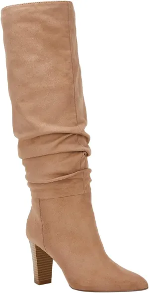 Juliet Holy Womens Knee High Boots Pointed Toe Pull On Chunky Heel Winter Booties