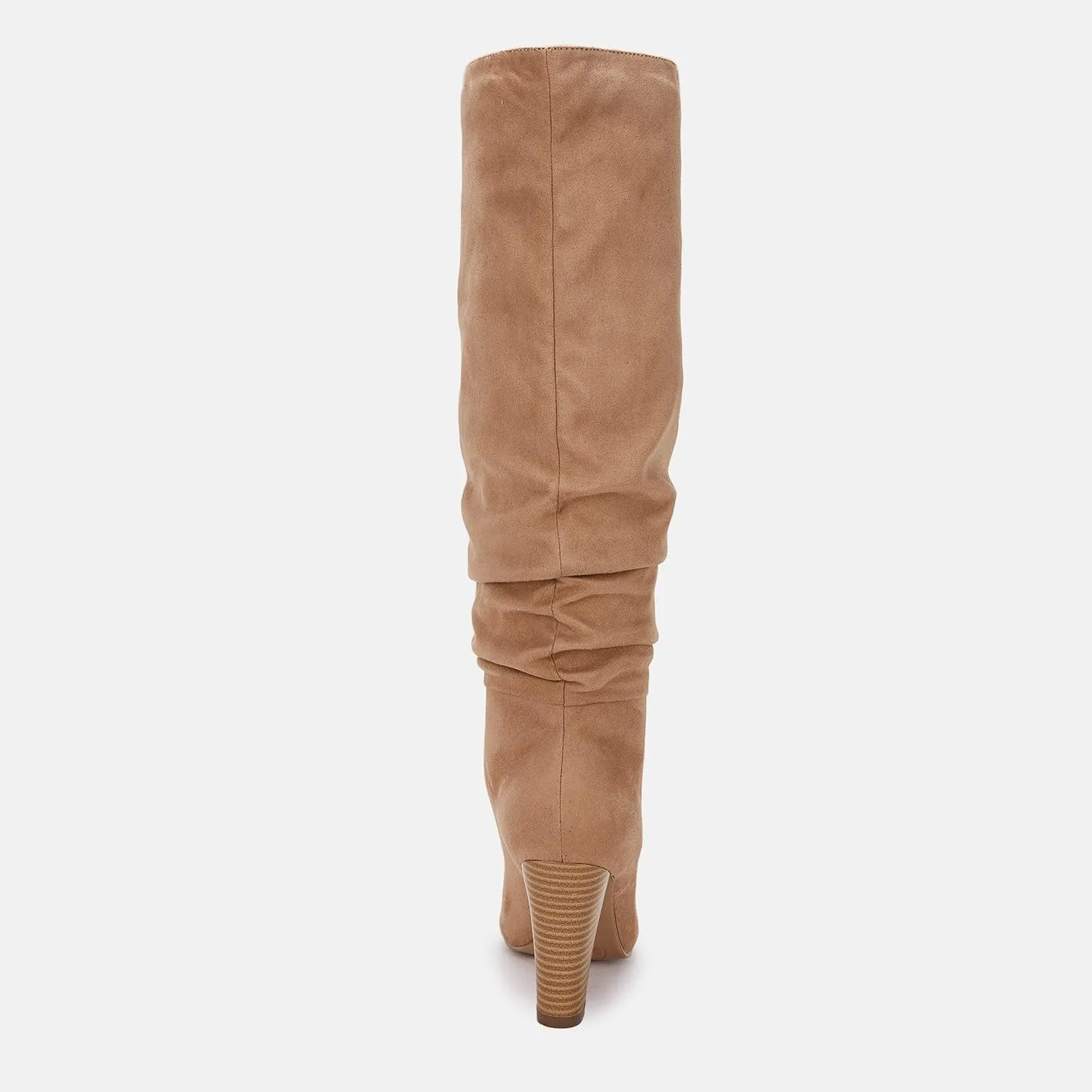 Juliet Holy Womens Knee High Boots Pointed Toe Pull On Chunky Heel Winter Booties