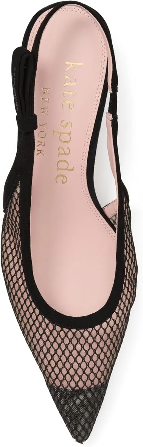 kate spade new york Women's Riley Mesh Slingback Kitten Heel