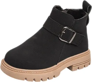 Kids Ankle Booties Lace up Work Boot Combat Booties Riding Boots Lace up Non-Slip Short Boots Winter Snow Boots