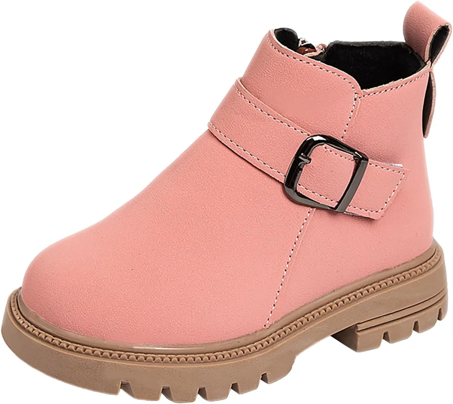Kids Ankle Booties Lace up Work Boot Combat Booties Riding Boots Lace up Non-Slip Short Boots Winter Snow Boots